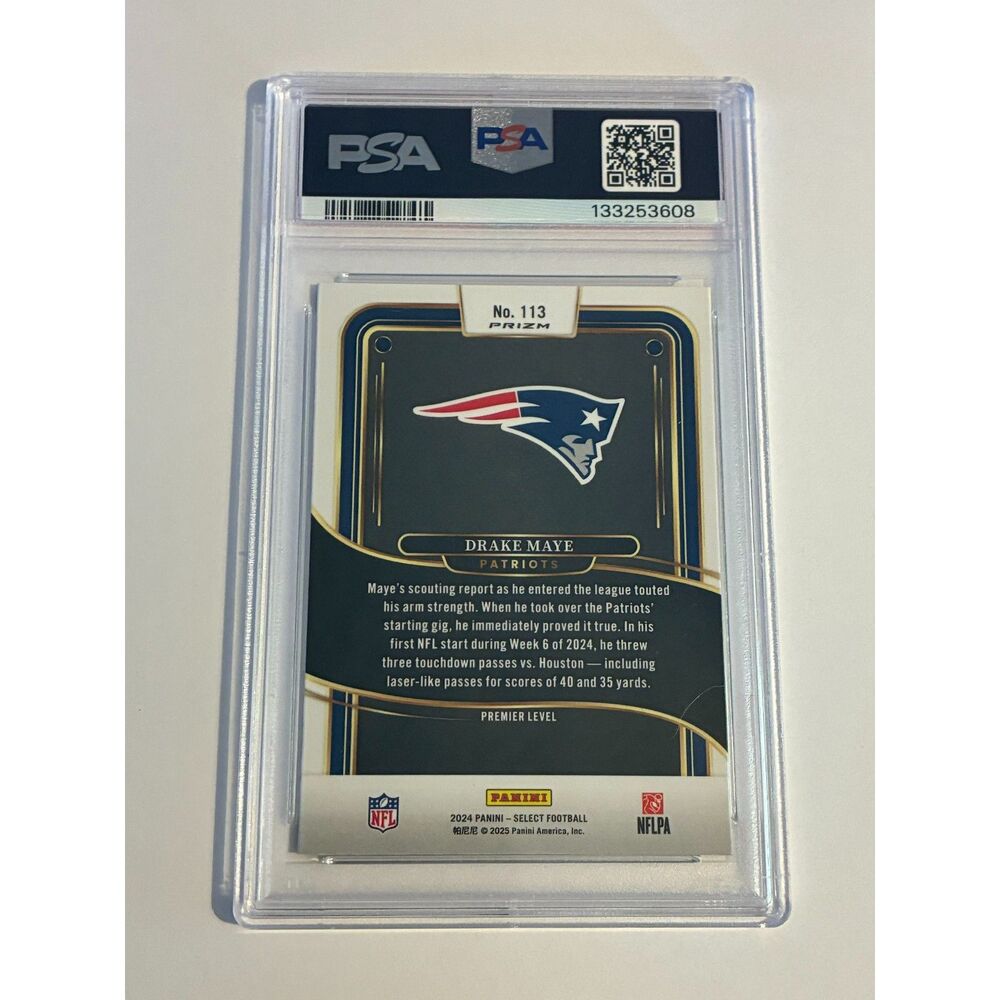 2024 Select Drake Maye Black Green Shock Premier RC PSA 10 #113